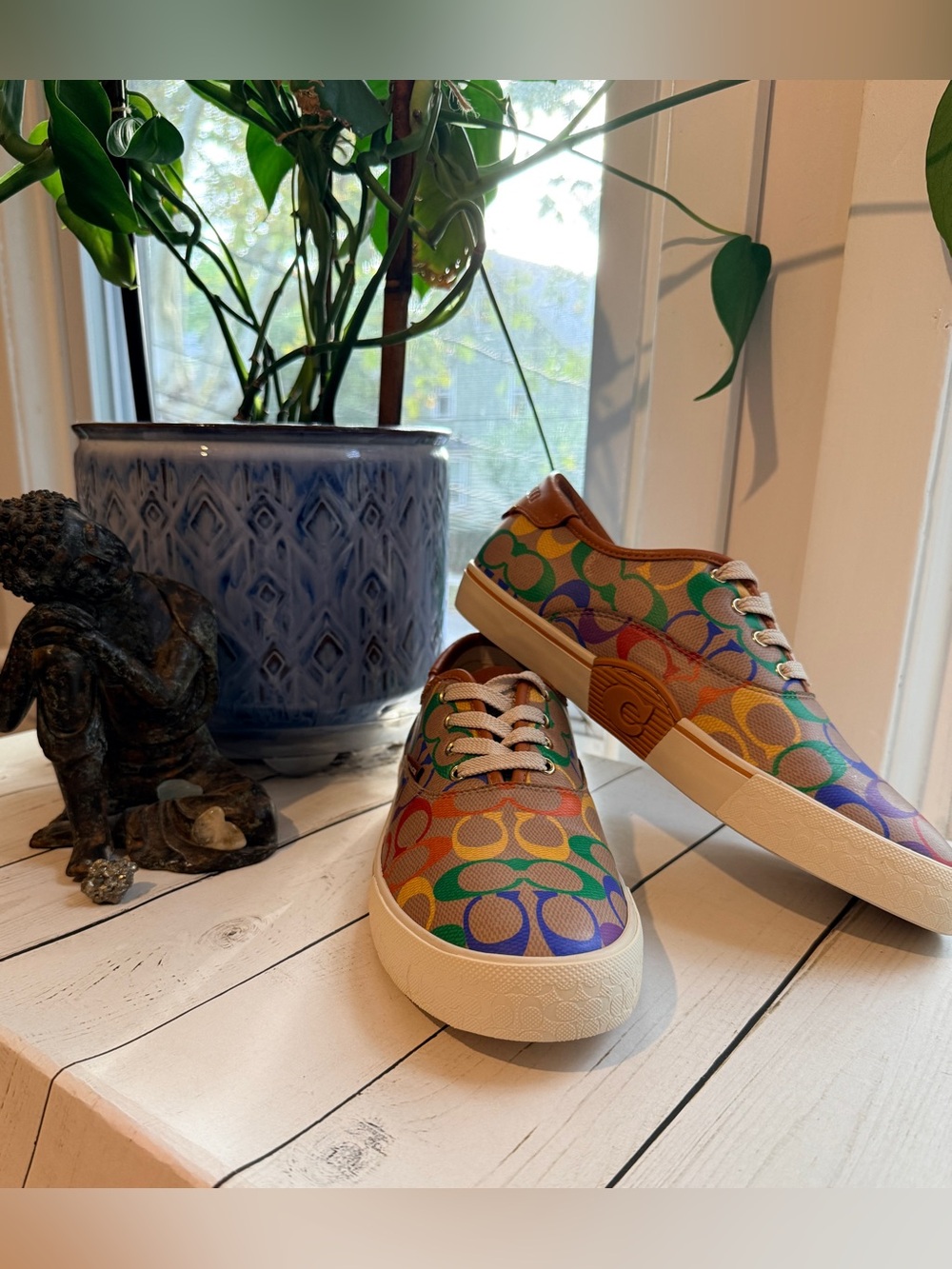 COACH | Rainbow Signature Coated Canvas Low-Top Sneakers